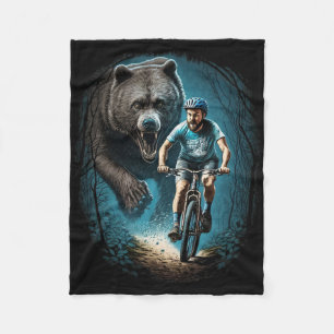 Radfahren Radfahrer Grizzlybär Mtb Mountainbiken  Fleecedecke