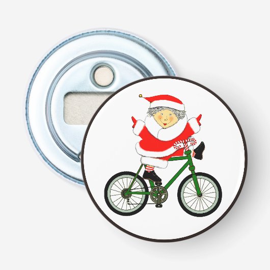 Radfahren Radfahrer Weihnachten Flaschenöffner (Vorderseite)