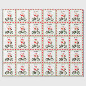 Radfahren Radfahrer Weihnachtsgeschenk Geschenkpapier (Flach)