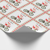 Radfahren Radfahrer Weihnachtsgeschenk Geschenkpapier (Ecke)