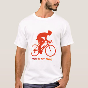 Radfahren-Silhouette-Aktions-Lifestyle-Design T-Shirt
