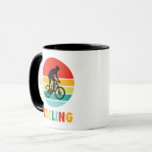 Radfahren Sunset Outdoor Sport Tasse (Vorderseite Links)