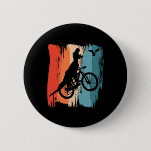 Radfahren T-Rex Dinosaur Mountainbike fahren Dino  Button