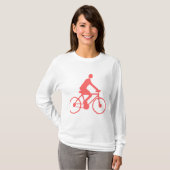Radfahren - tropisches Rosa T-Shirt (Vorne ganz)