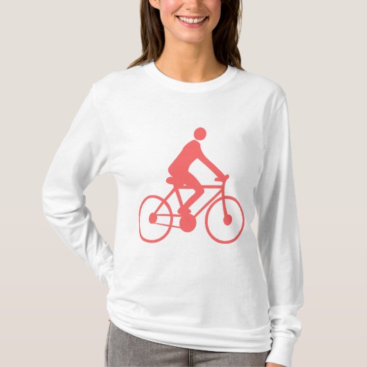 Radfahren - tropisches Rosa T-Shirt (Vorderseite)