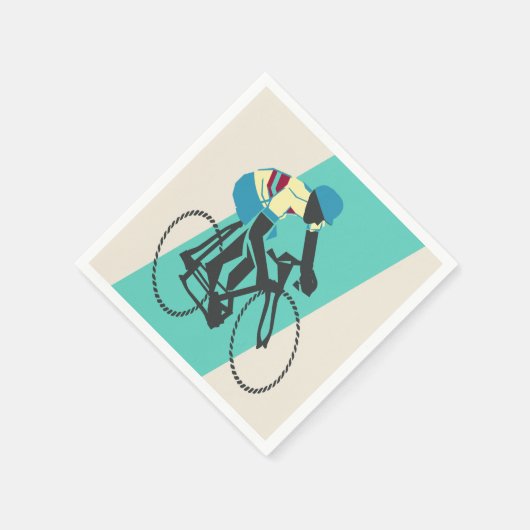 Radfahren (Türkis) Serviette (Ecke)
