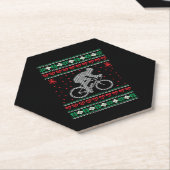 Radfahren Ugly Christmas Sweater Untersetzer (angewinkelt)