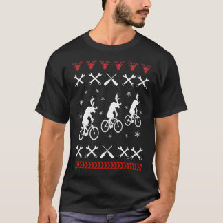 Radfahren Ugly Christmas T-Shirt
