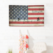 Radfahren, US Flagge Banner (Insitu)