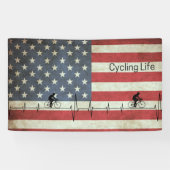 Radfahren, US Flagge Banner (Horizontal)