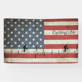 Radfahren, US Flagge Banner