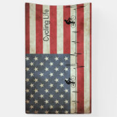 Radfahren, US Flagge Banner (Vertikal)