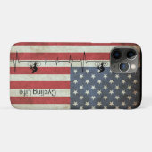 Radfahren, US Flagge Case-Mate iPhone Hülle (Rückseite (Horizontal))