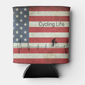 Radfahren, US Flagge Dosenkühler (Vorderseite)