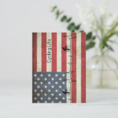 Radfahren, US Flagge Feiertagspostkarte (Stehend Vorderseite)
