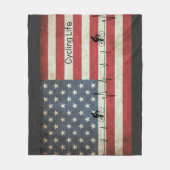 Radfahren, US Flagge Fleecedecke (Vorderseite)