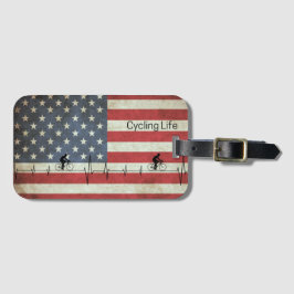 Radfahren, US Flagge Gepäckanhänger