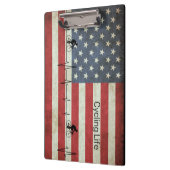 Radfahren, US Flagge Klemmbrett (Links)