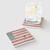 Radfahren, US Flagge Steinuntersetzer (Seitenansicht)