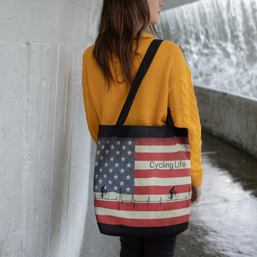 Radfahren, US Flagge Tasche