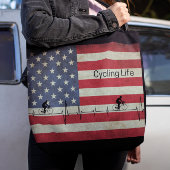 Radfahren, US Flagge Tasche