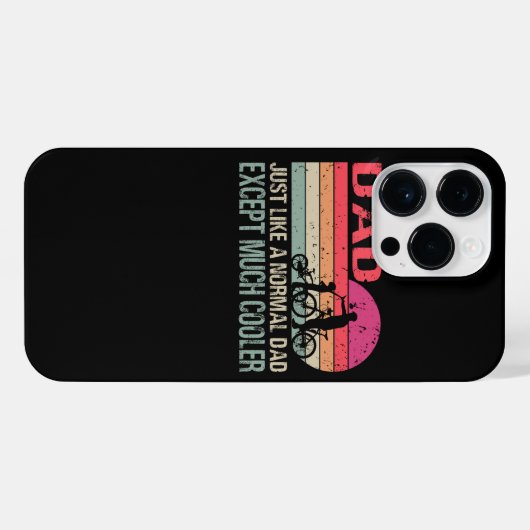 Radfahren Vater Radfahrrad iPhone Hülle (Rückseite (Horizontal))