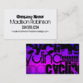 Radfahren; Vibrant Violet Blue und Magenta Visitenkarte (Vorne/Hinten)