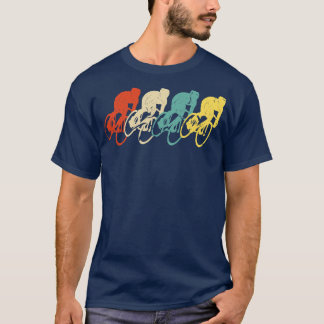 Radfahren Vintager Retro 70er 80er Fahrradfahrer T-Shirt