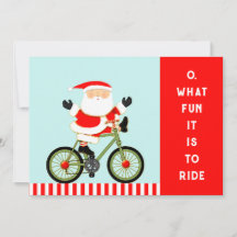 Radfahren von Weihnachtskarten