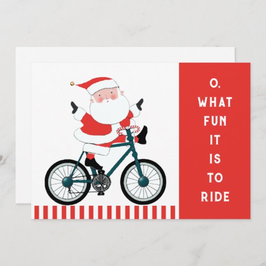 Radfahren von Weihnachtskarten Feiertagskarte (Vorne/Hinten)