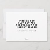 Radfahren von Weihnachtskarten Feiertagskarte (Rückseite)