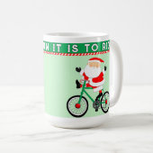 Radfahren Weihnachten Kaffeetasse (VorderseiteRechts)