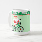 Radfahren Weihnachten Kaffeetasse (Vorderseite Links)