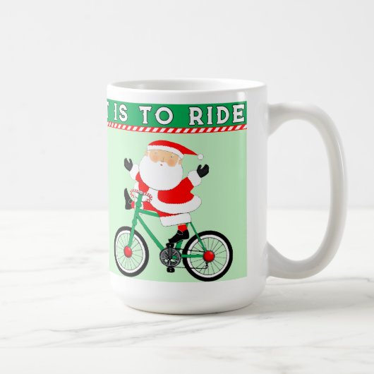Radfahren Weihnachten Kaffeetasse (Rechts)