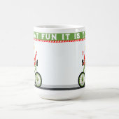 Radfahren Weihnachten Kaffeetasse (Mittel)