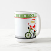 Radfahren Weihnachten Kaffeetasse (VorderseiteRechts)
