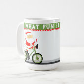 Radfahren Weihnachten Kaffeetasse (Vorderseite Links)