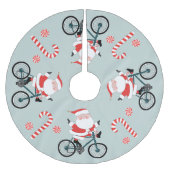 Radfahren Weihnachtsdekor gebürstetes Polyester Tr Weihnachtsbaumdecke (Vorderseite)
