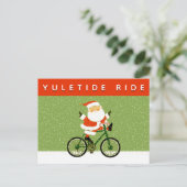 Radfahren Weihnachtsfeiertag Postkarte (Stehend Vorderseite)