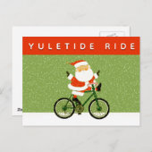 Radfahren Weihnachtsfeiertag Postkarte (Vorne/Hinten)