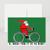 Radfahren Weihnachtskarten Feiertagspostkarte (Vorne/Hinten)