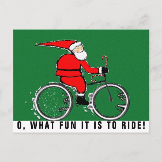 Radfahren Weihnachtskarten Feiertagspostkarte (Vorderseite)