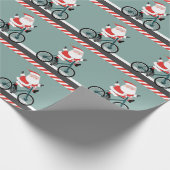 Radfahren Weihnachtspapier Geschenkpapier (Ecke)