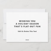 Radfahren Weihnachtsradfahren Feiertagskarte (Rückseite)