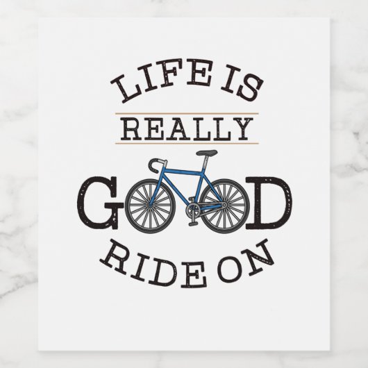 Radfahren Weinetikett (Einzelnes Label)