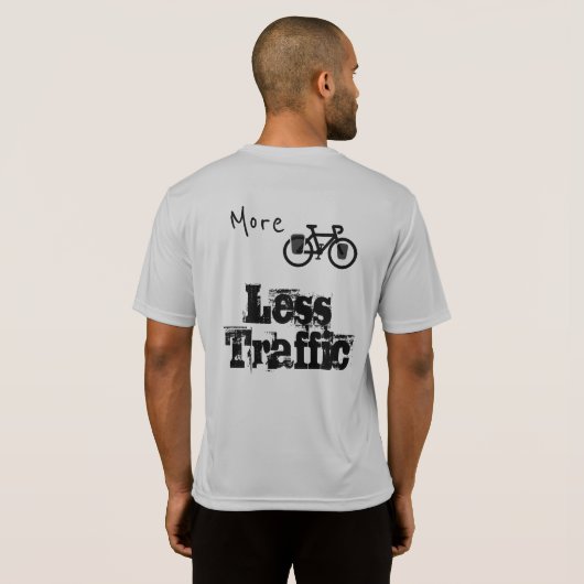 Radfahren - weniger Verkehr, weniger Smog T-Shirt (Schwarz voll)