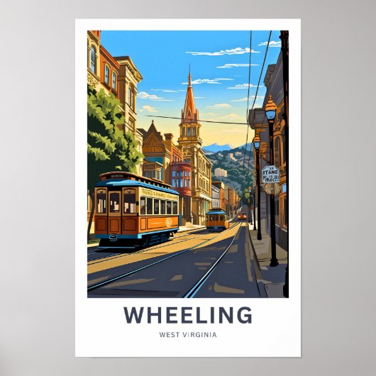 Radfahren West Virginia Travel Print Poster (Vorne)