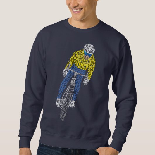 Radfahren Word Art Bicycle Sweatshirt (Vorderseite)