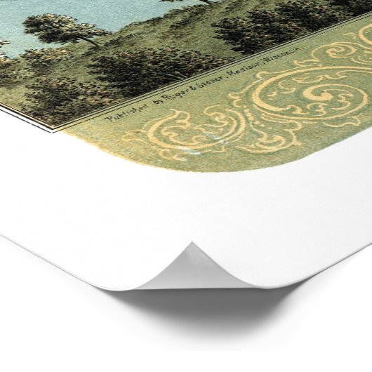 Radfahren, WV Panoramablick - 1870 Poster (Ecke)