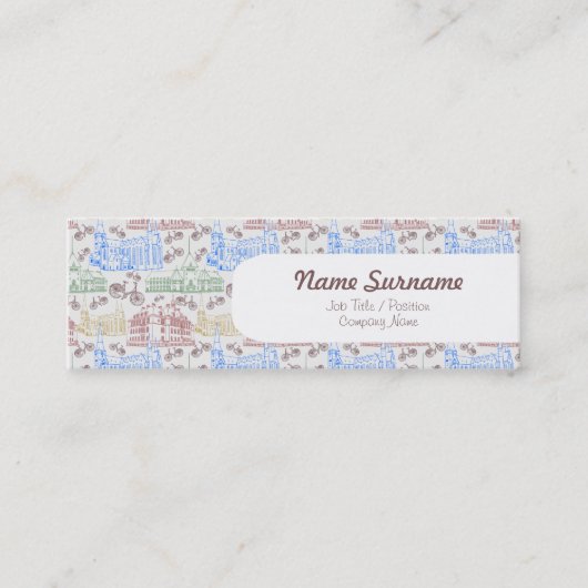 Radfahrenaarhus, Visitenkarteschablone Mini Visitenkarte (Vorderseite)